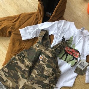 18 mo Carhartt coat/overalls/onesie